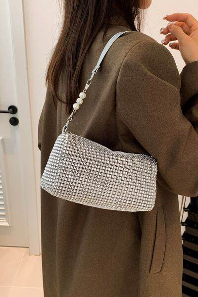 Openwork Crossbody Bag with Removable Strap - MARIGOLD