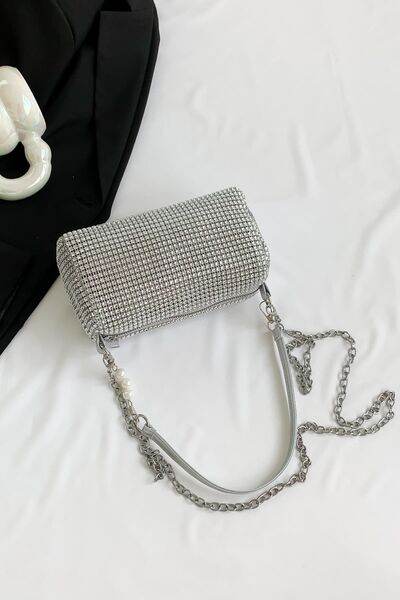Openwork Crossbody Bag with Removable Strap - MARIGOLD