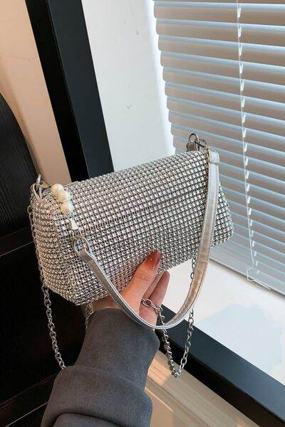 Openwork Crossbody Bag with Removable Strap - MARIGOLD