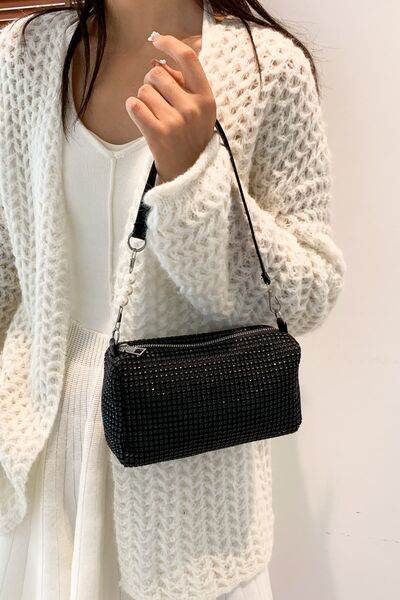 Openwork Crossbody Bag with Removable Strap - MARIGOLD