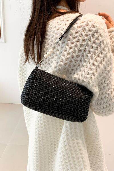 Openwork Crossbody Bag with Removable Strap - MARIGOLD