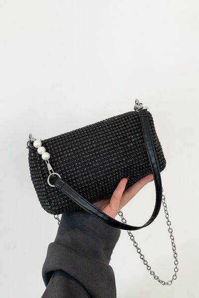 Openwork Crossbody Bag with Removable Strap - MARIGOLD