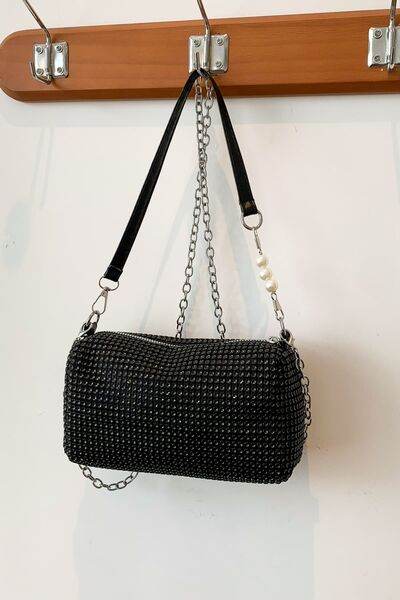 Openwork Crossbody Bag with Removable Strap - MARIGOLD