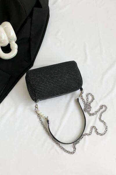 Openwork Crossbody Bag with Removable Strap - MARIGOLD