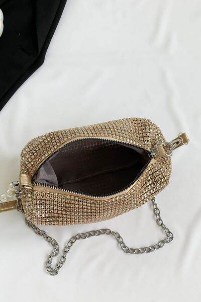 Openwork Crossbody Bag with Removable Strap - MARIGOLD