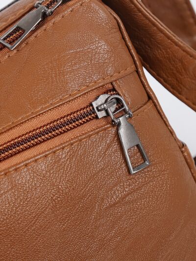 Multi-Compartment Crossbody Bag - MARIGOLD