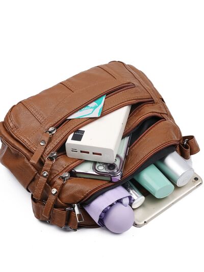 Multi-Compartment Crossbody Bag - MARIGOLD