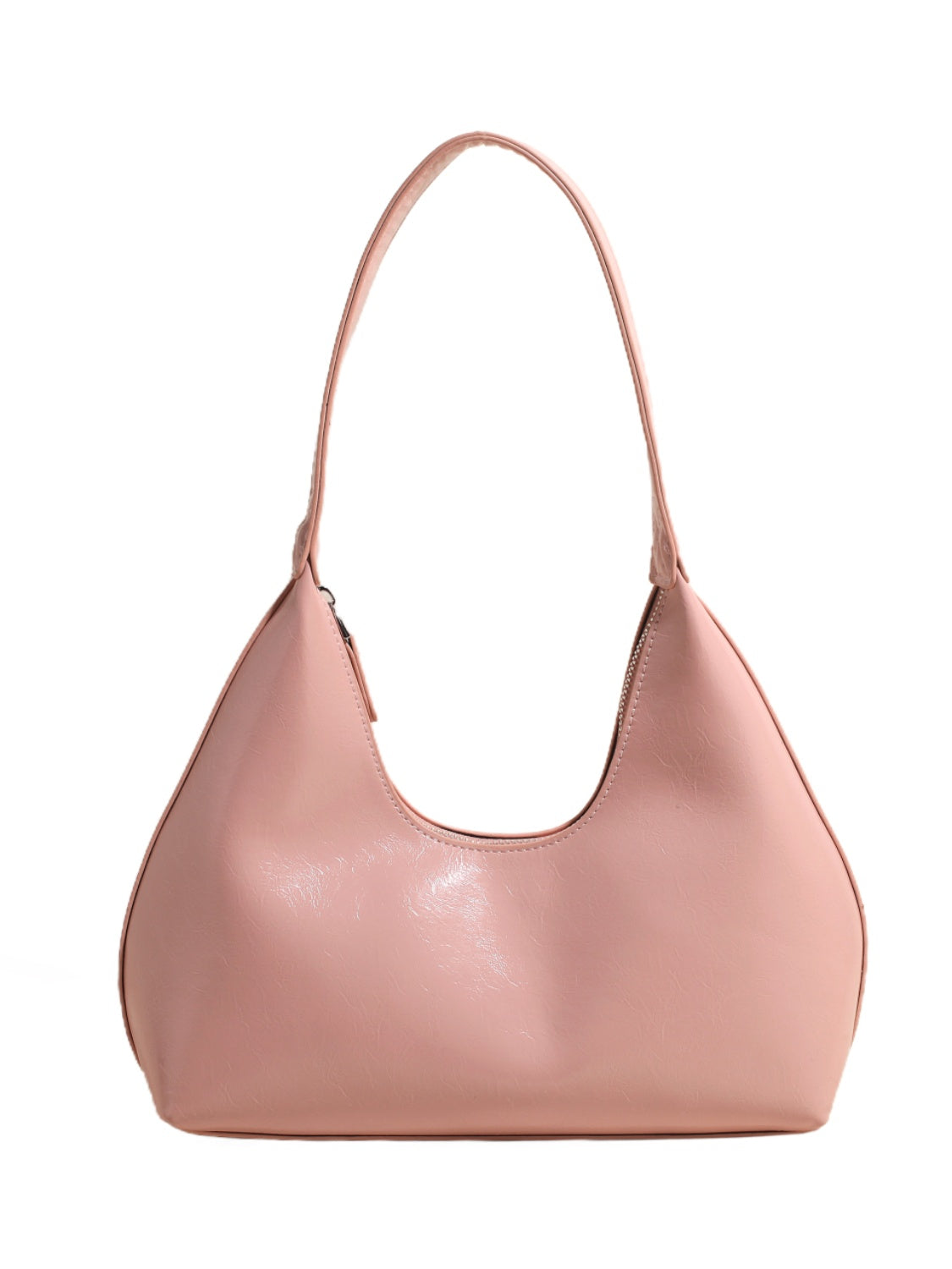 Minimalist Baguette Zip Shoulder Bag - MARIGOLD