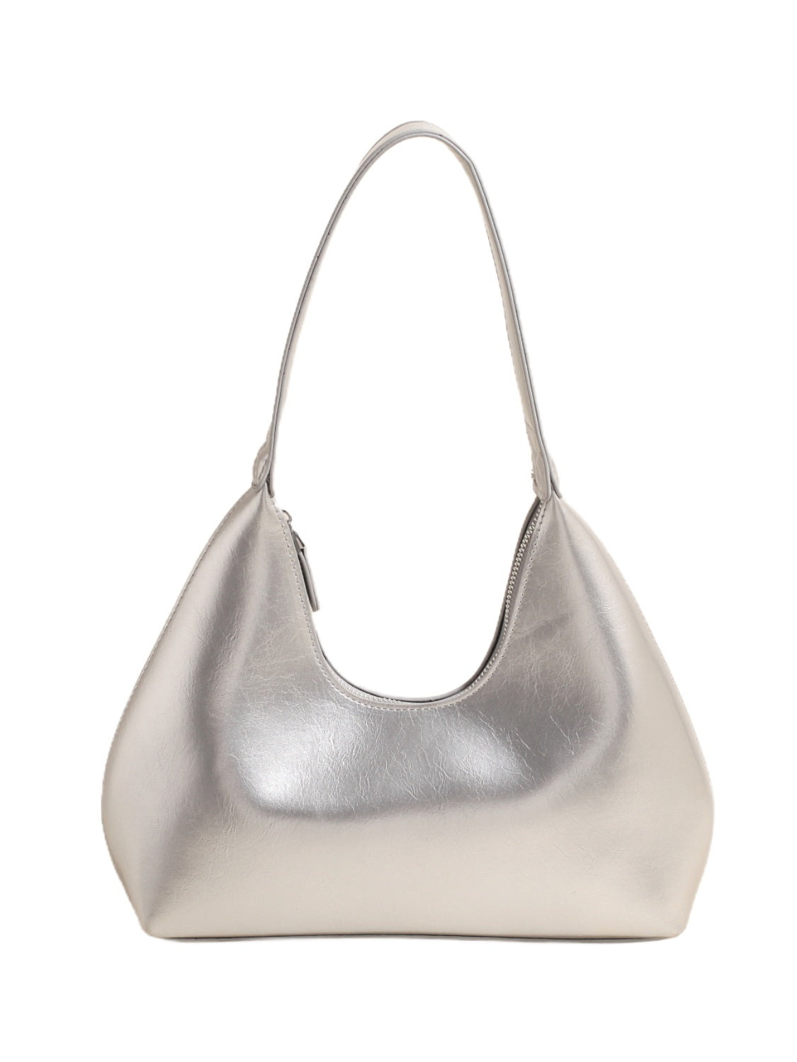Minimalist Baguette Zip Shoulder Bag - MARIGOLD