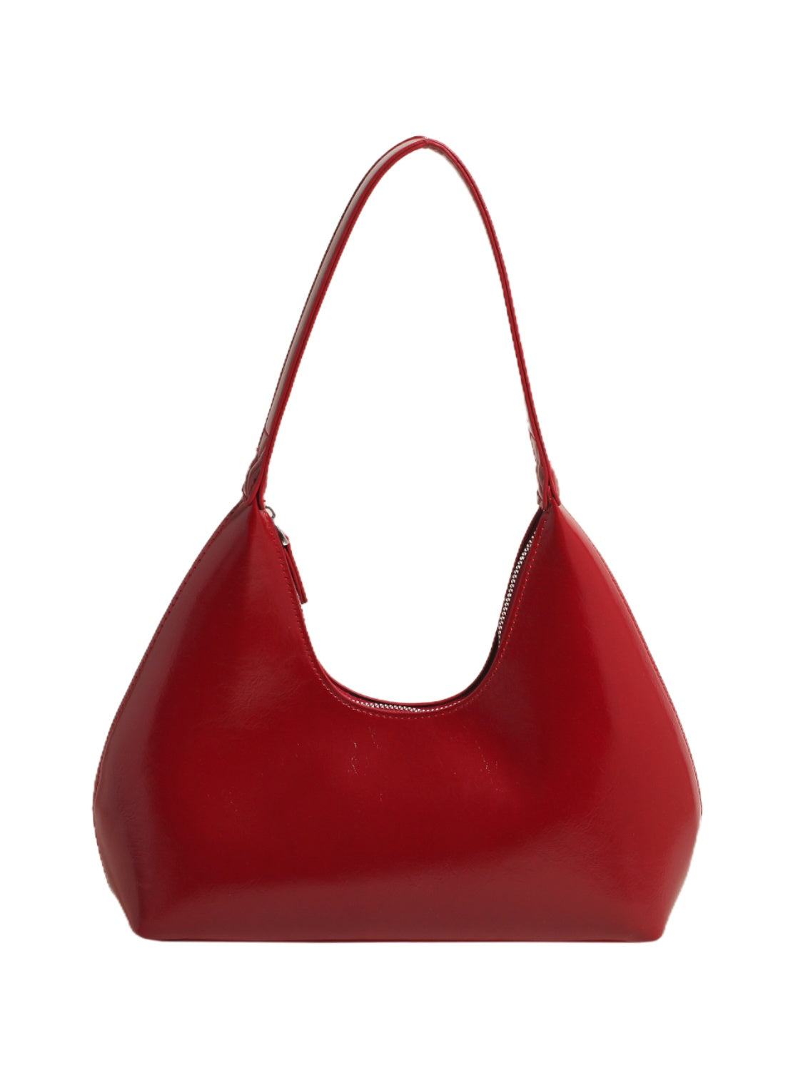 Minimalist Baguette Zip Shoulder Bag - MARIGOLD
