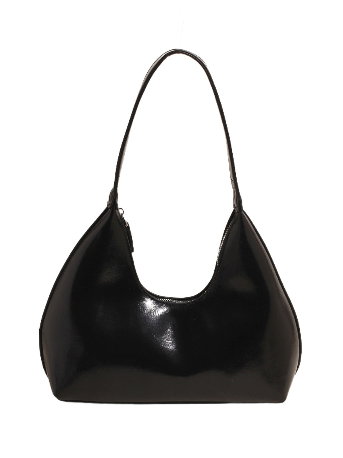 Minimalist Baguette Zip Shoulder Bag - MARIGOLD