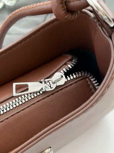 Bow PU Leather Knotted Strap Handbag - MARIGOLD