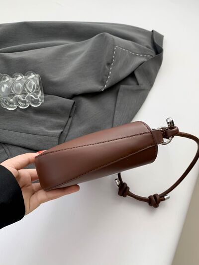 Bow PU Leather Knotted Strap Handbag - MARIGOLD