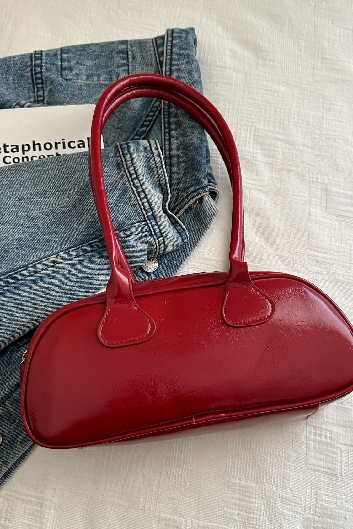 French Baguette Shoulder Bag - MARIGOLD
