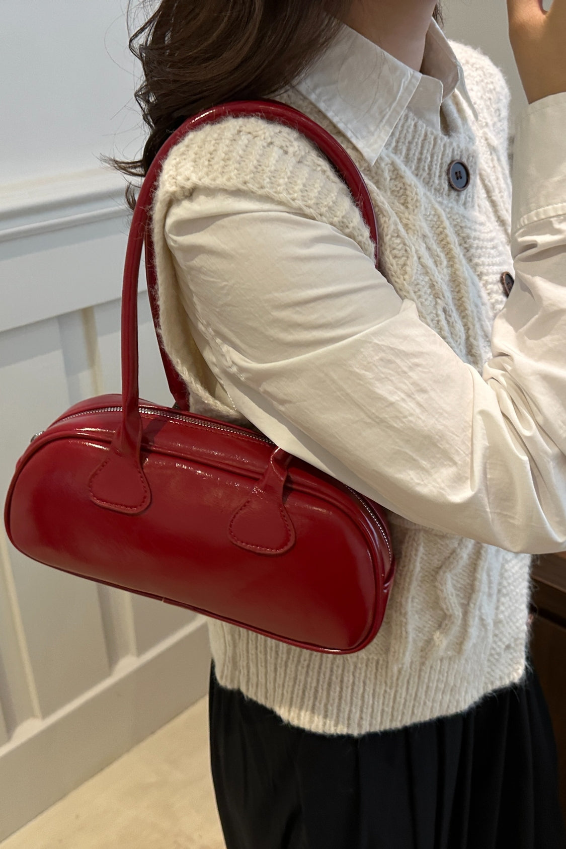 French Baguette Shoulder Bag - MARIGOLD