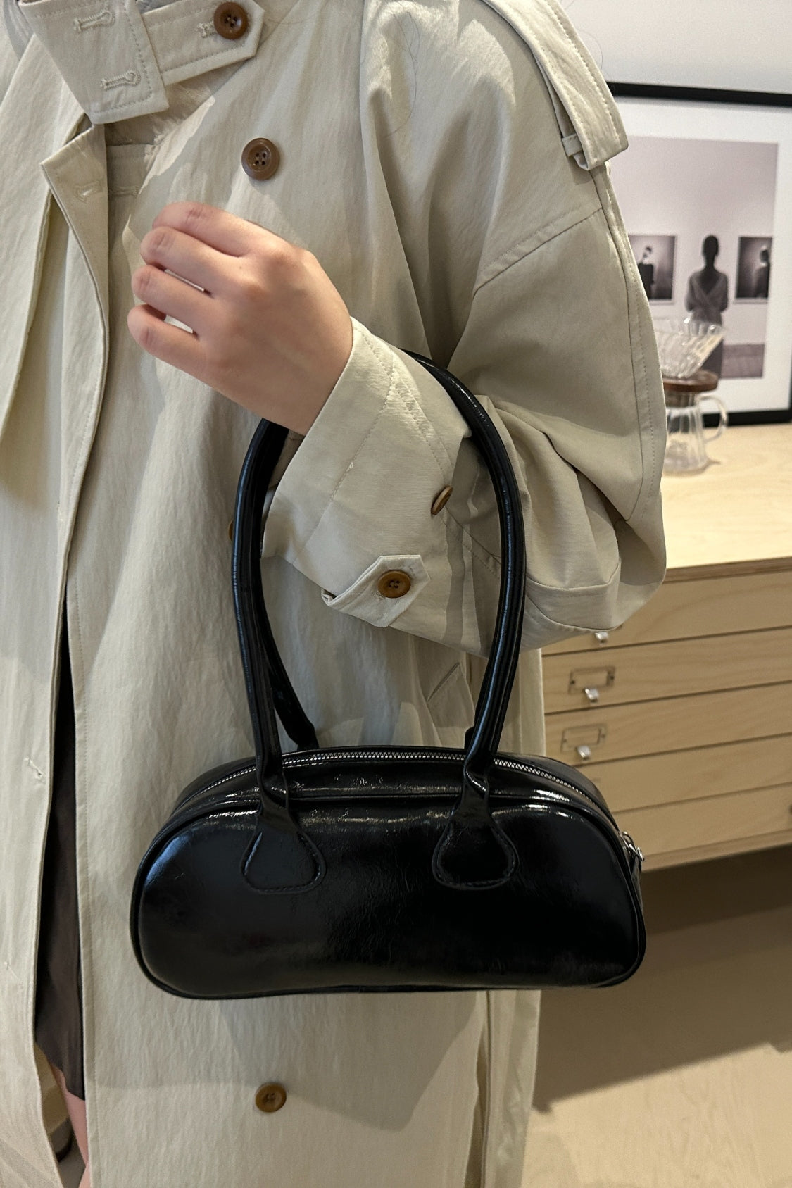 French Baguette Shoulder Bag - MARIGOLD
