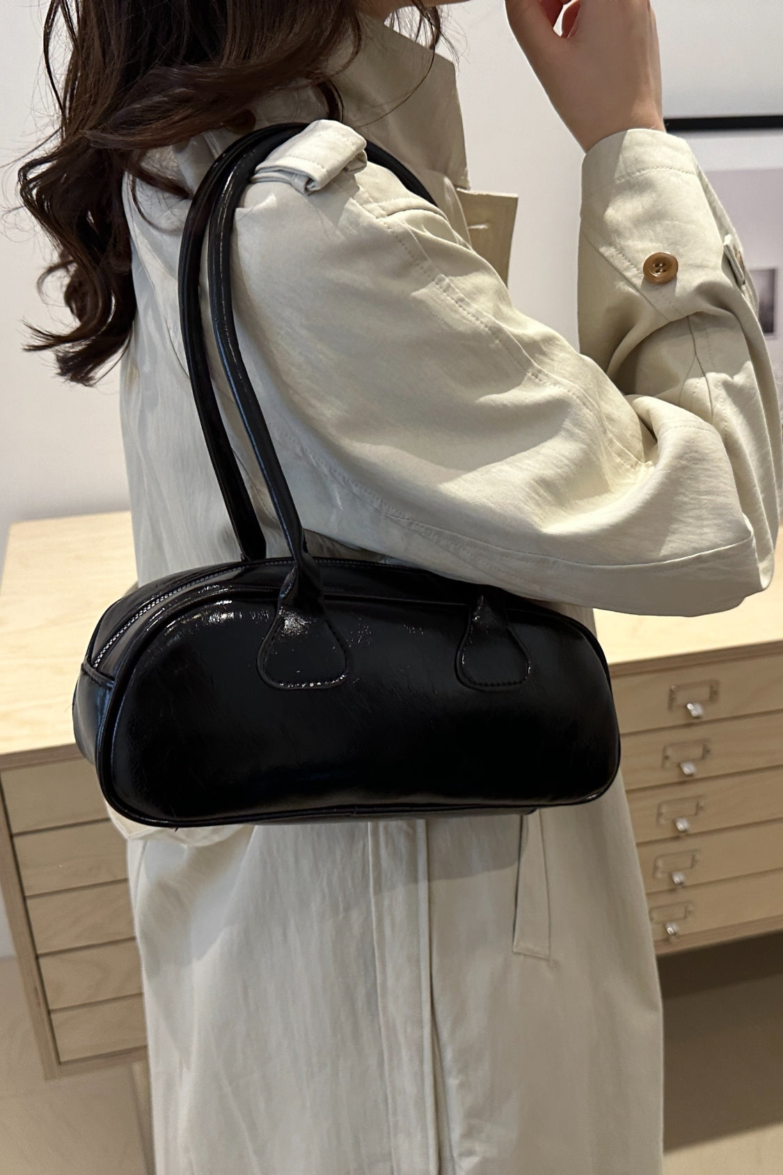 French Baguette Shoulder Bag - MARIGOLD