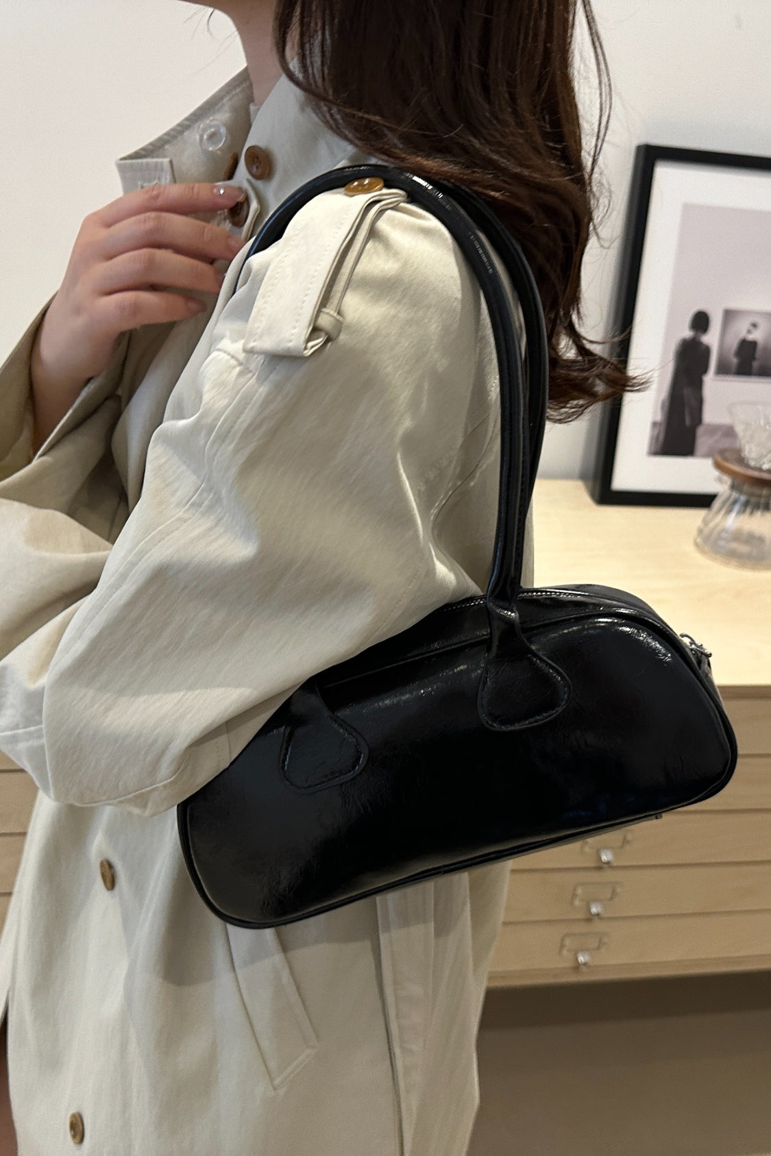 French Baguette Shoulder Bag - MARIGOLD