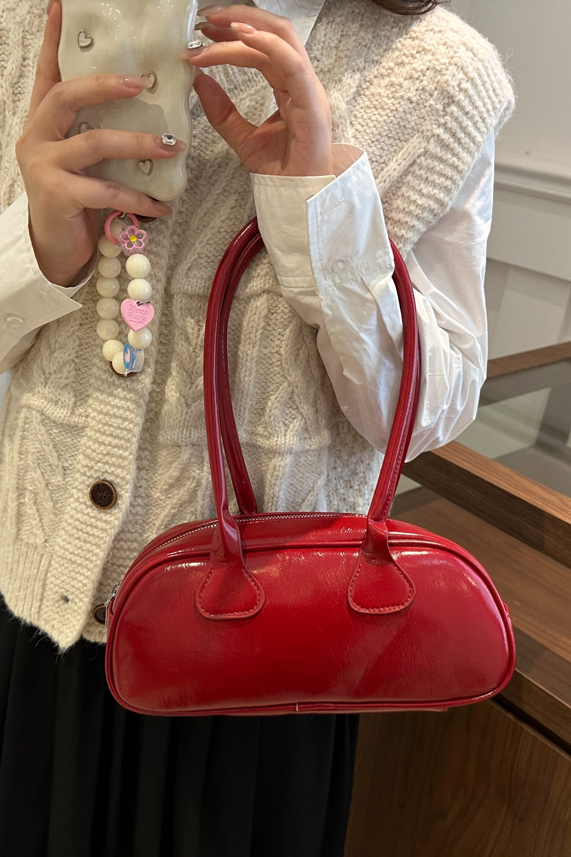 French Baguette Shoulder Bag - MARIGOLD
