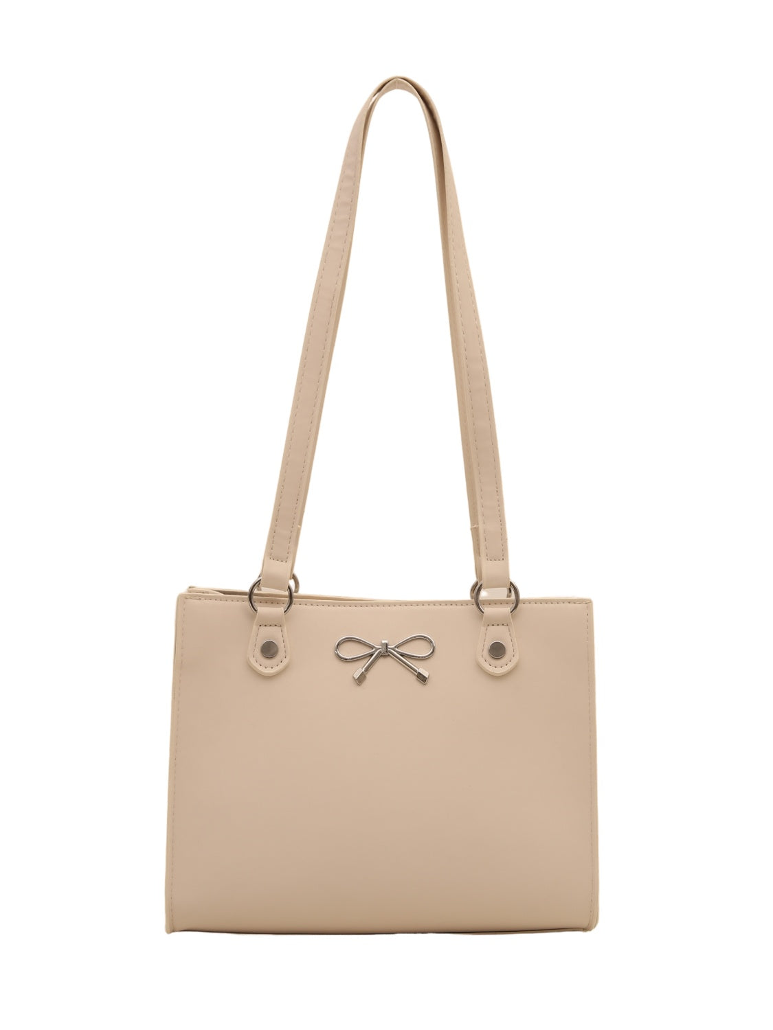 Bow PU Leather Shoulder Bag - MARIGOLD