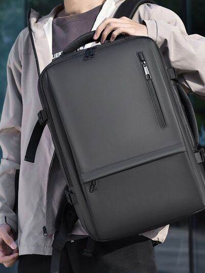 Multi-Pockets Adjustable Straps Backpack Bag - MARIGOLD