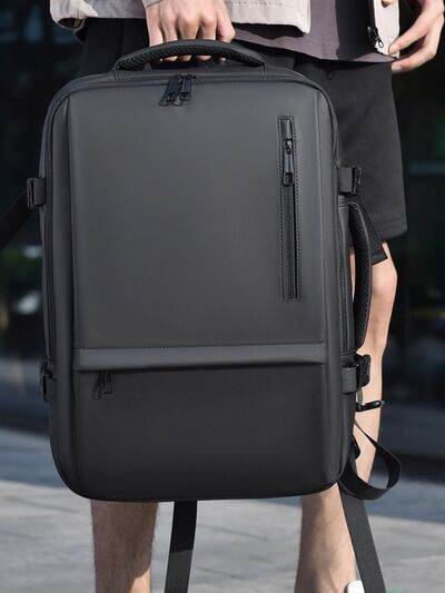 Multi-Pockets Adjustable Straps Backpack Bag - MARIGOLD