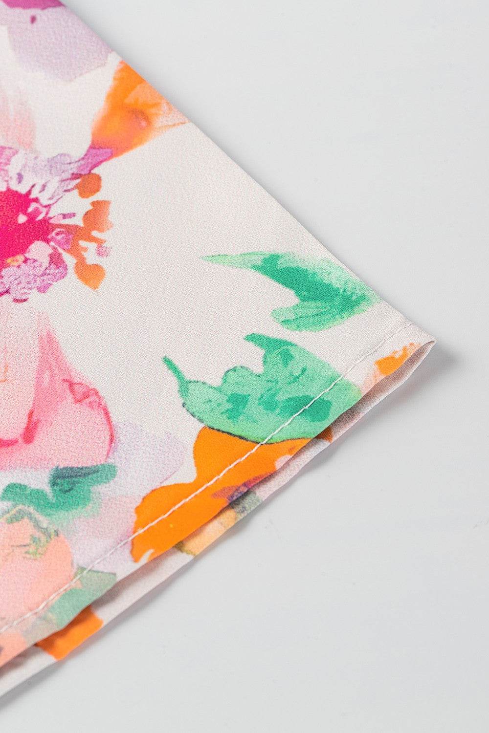 Floral Print Blouse with Angel Sleeves - MARIGOLD