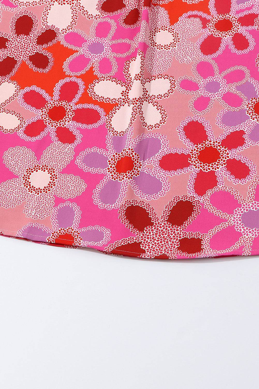 Embroidered Detail Floral Ruffle Cap Sleeve Blouse - MARIGOLD