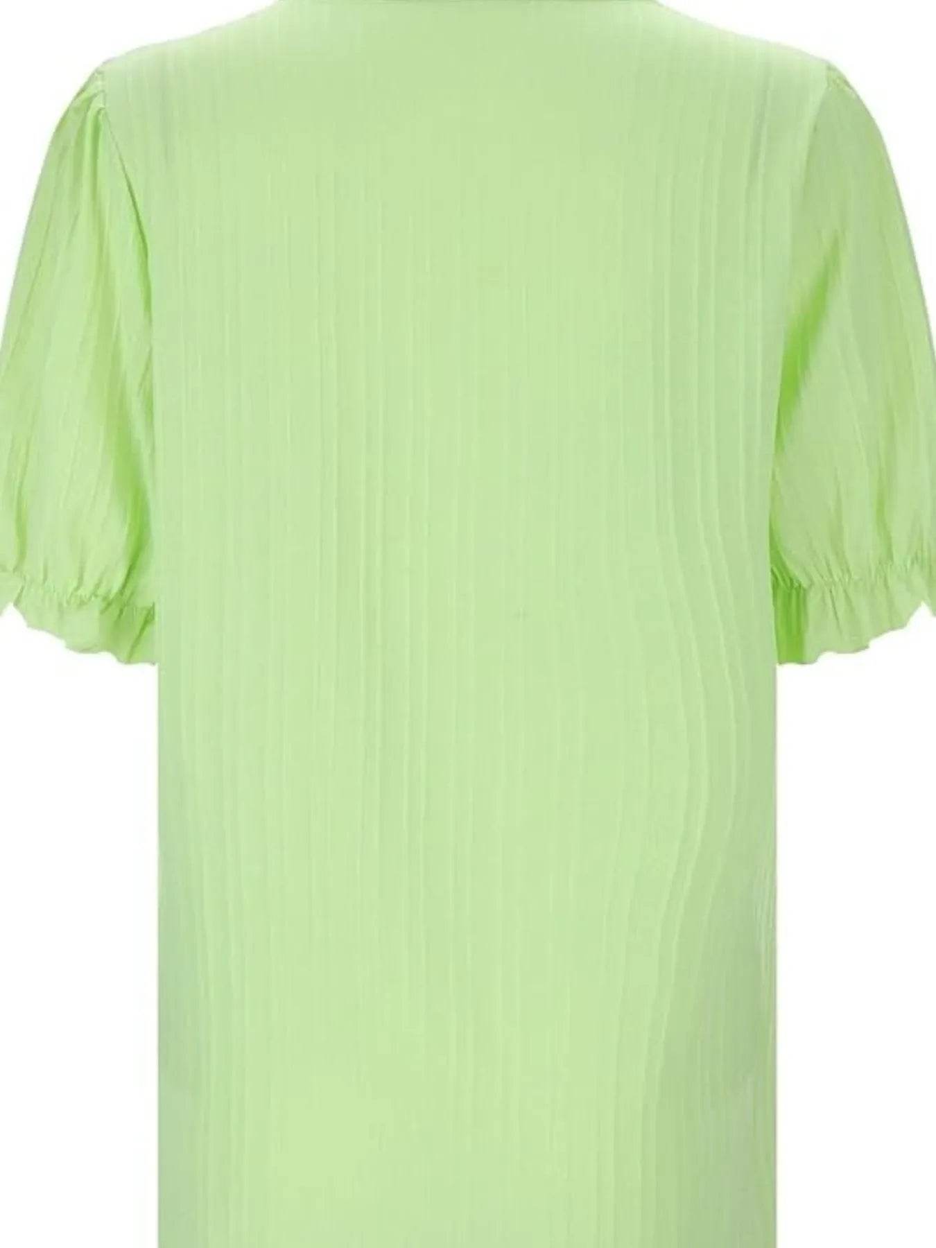 Lace Detail V-Neck Blouse Plus Size - MARIGOLD