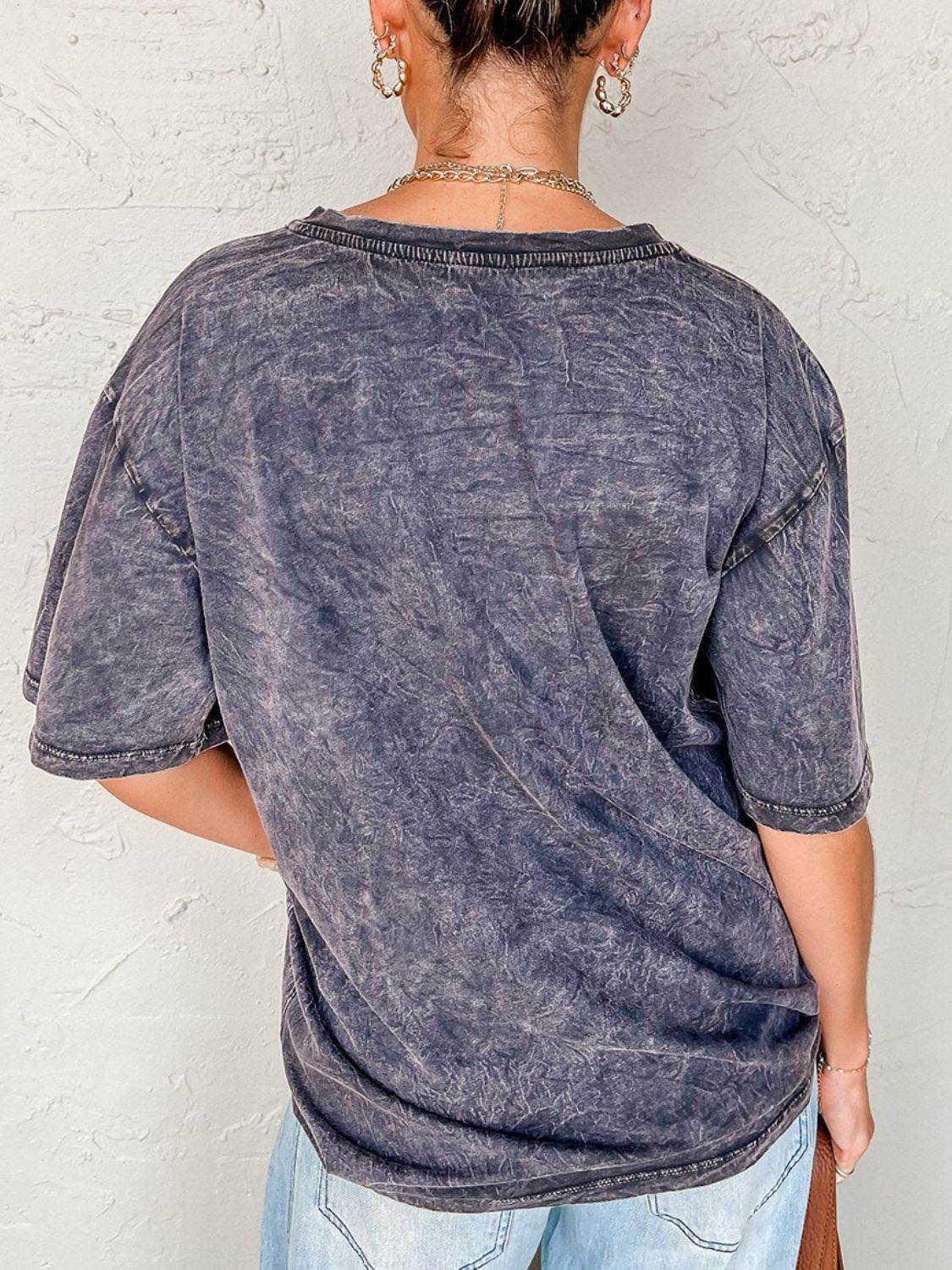 TEXAS Steer Head Graphic Mineral Wash Oversized T-Shirt - MARIGOLD