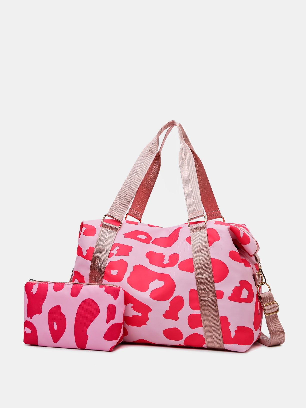 Oxford Cloth Leopard 2-Piece Bag Set - MARIGOLD