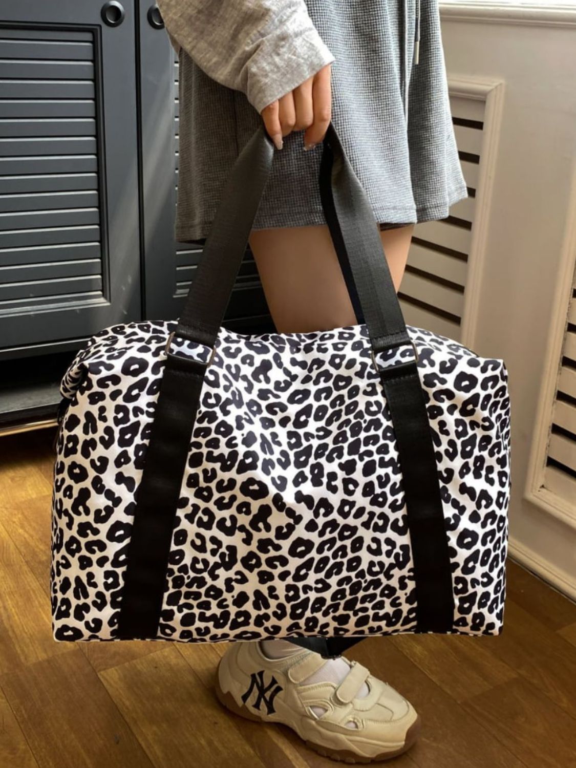 Oxford Cloth Leopard 2-Piece Bag Set - MARIGOLD