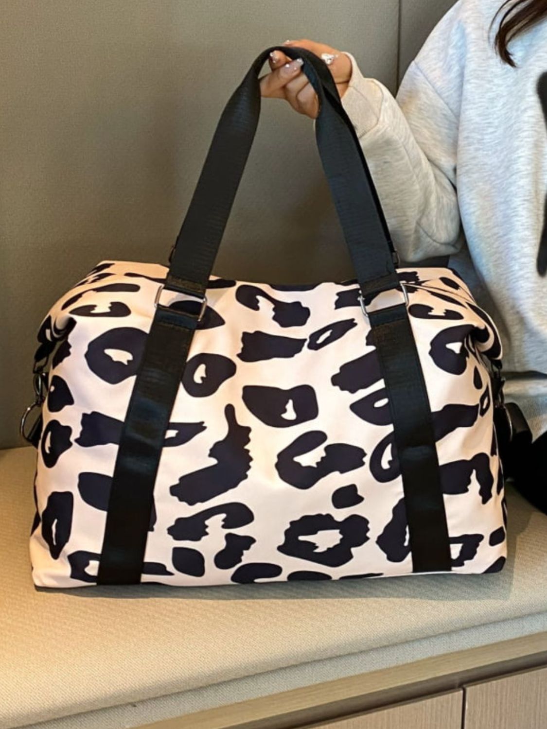 Oxford Cloth Leopard 2-Piece Bag Set - MARIGOLD