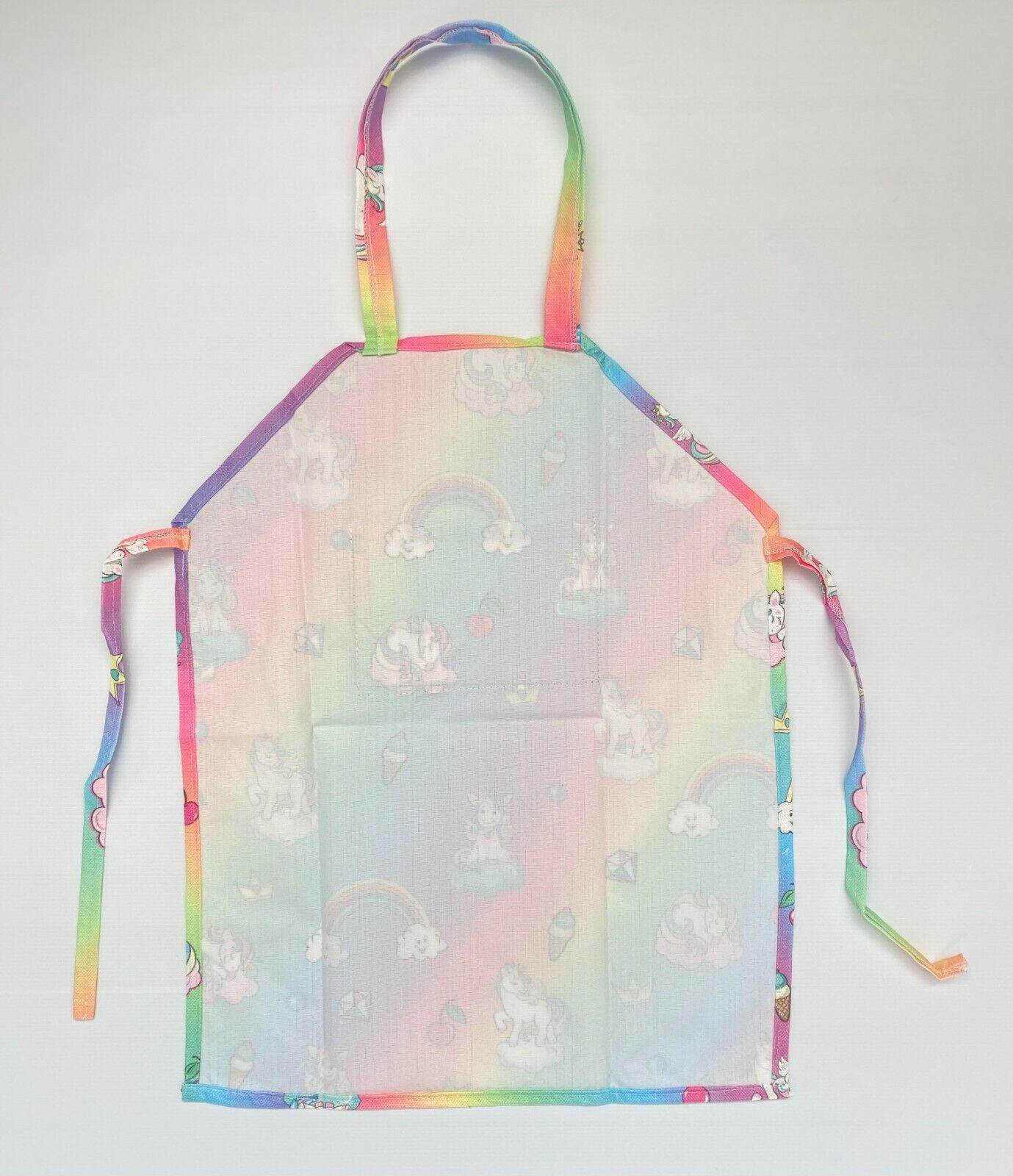 Rainbow Cloud Unicorn Kids Cooking and Art Apron - MARIGOLD
