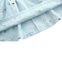 NEW Size 2-3 Years Girls Dress 100% Cotton White Flower Blue Girls Dress
