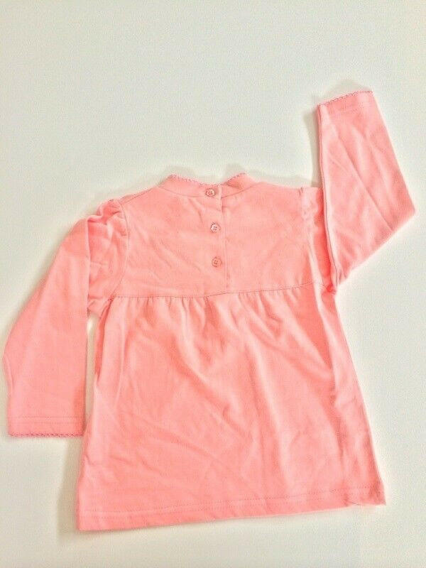 NEW Size 24 months Toddler Girls Top Pretty Pink Heart Flower Long Sleeve Top - MARIGOLD