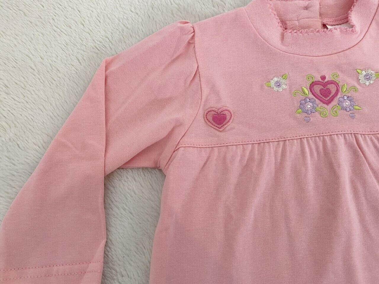NEW Size 18 months Toddler Girls Top Pink Hearts & Flowers Long Sleeve Top - MARIGOLD