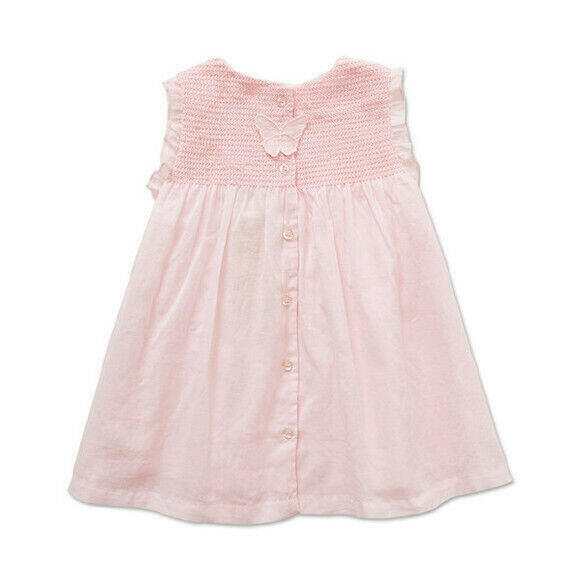 girls dress new size 12 months 100% Cotton butterfly pink baby girls dress - MARIGOLD