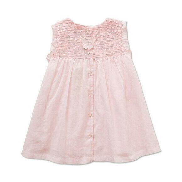 Girls Dress New Size 18 months 100% Cotton Butterfly Pink Baby Girls Dress - MARIGOLD