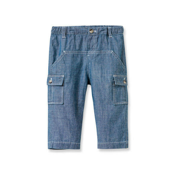 Size 3T New Boys Pants Boys Blue Chambray Pants Size 3 years 3T - MARIGOLD