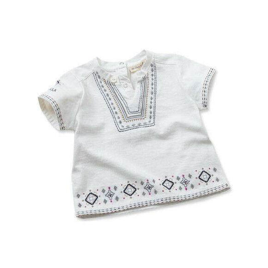 boys shirt size 24 months new white cotton short sleeve boys shirt - MARIGOLD