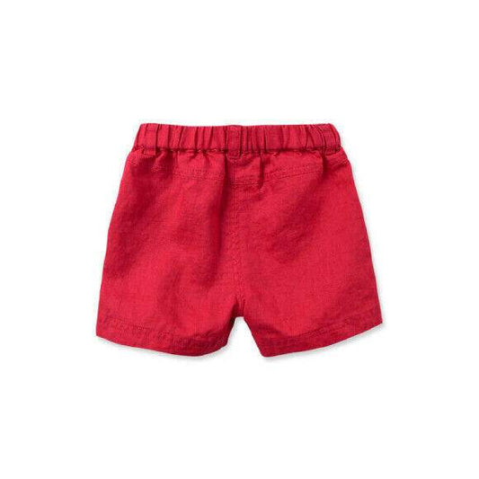 Boys Shorts New Size 4 Years 100% Linen Boys Shorts Red Linen Boys Shorts - MARIGOLD