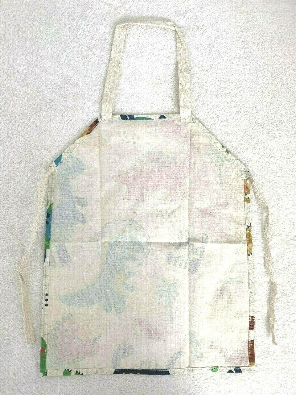 Dinosaur Kids Art & Cooking Apron - MARIGOLD