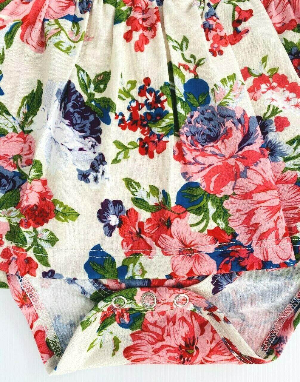Pink Floral Print Yellow Baby Girl's Dress - MARIGOLD