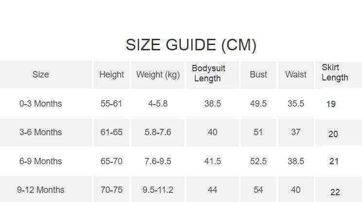 Tropical Fruit 3-Piece Baby Girl Outfit - Bodysuit, Skirt and Headband - MARIGOLD