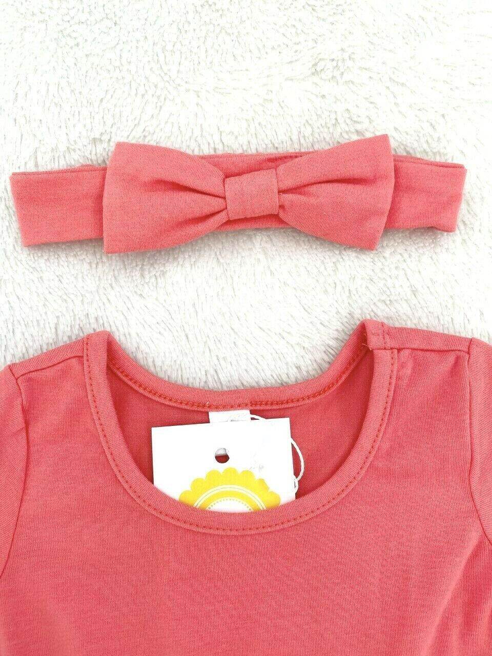 Red and White Baby Dress and Headband Set - MARIGOLD