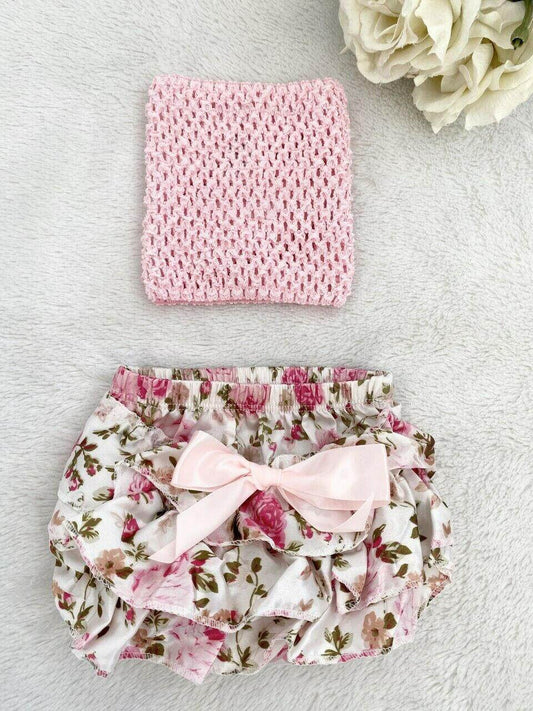 baby girls outfit new size 0-3 months rose baby girls top and bloomers set - MARIGOLD