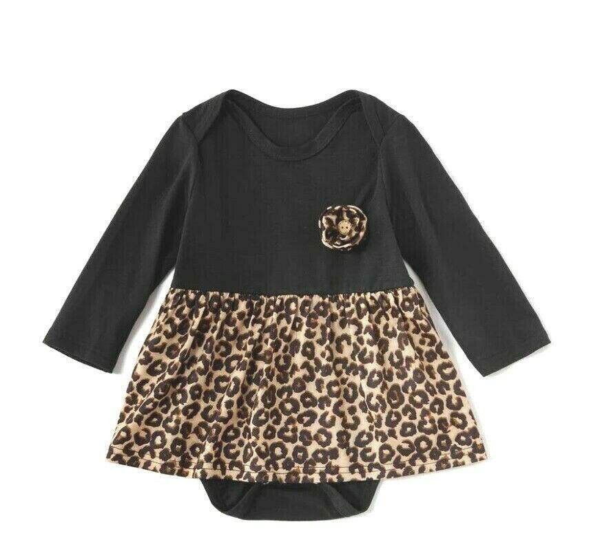 Leopard Print Baby Girl Dress - MARIGOLD
