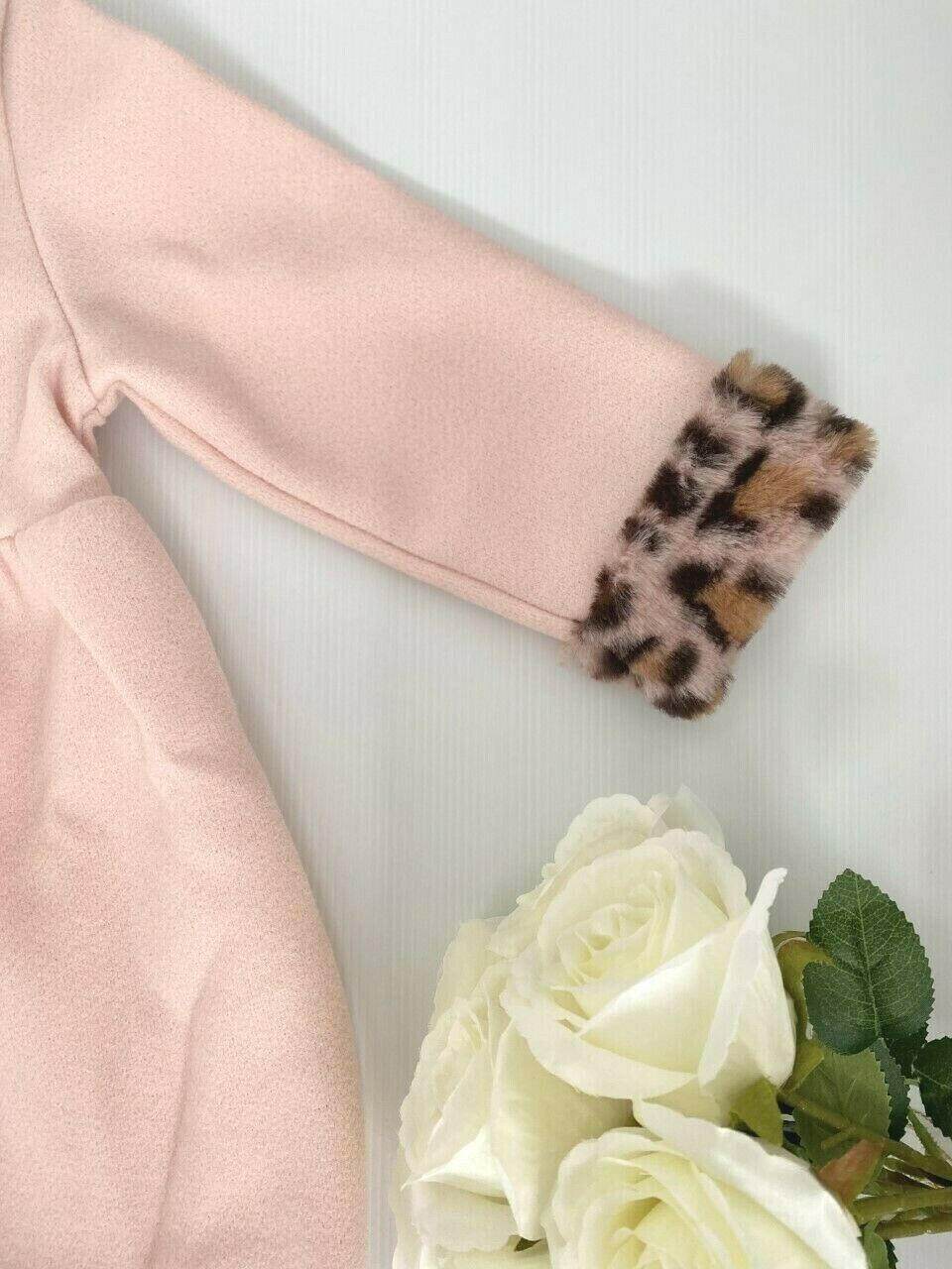 girls coat baby pink leopard lightweight coat girls jacket new - MARIGOLD