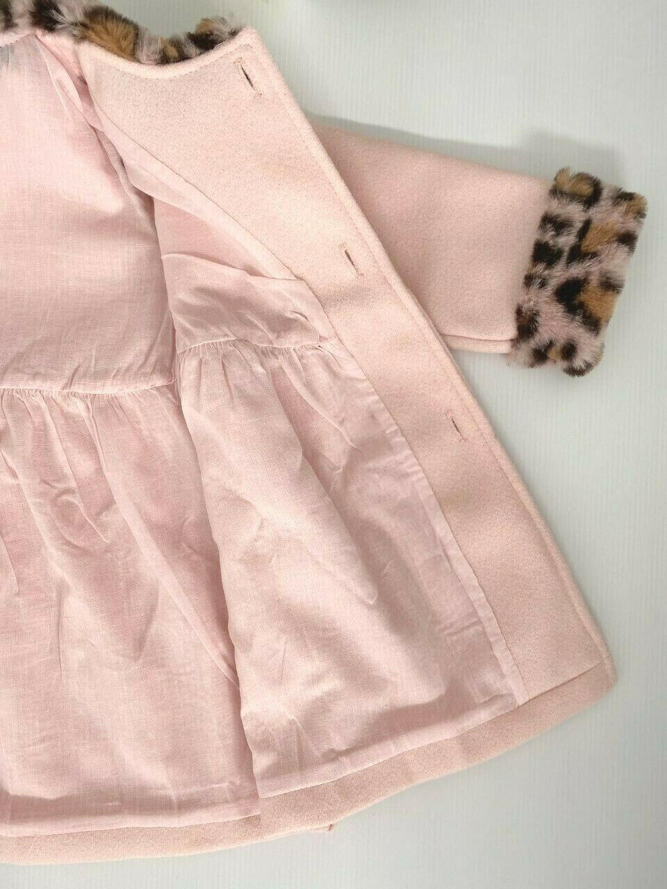 girls coat baby pink leopard lightweight coat girls jacket new - MARIGOLD
